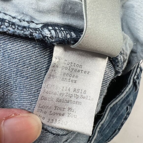 Show Me Your Mumu Berkeley Bell Jeans Med Wash Rainstorm Ultra Flares 26 - Picture 15 of 15